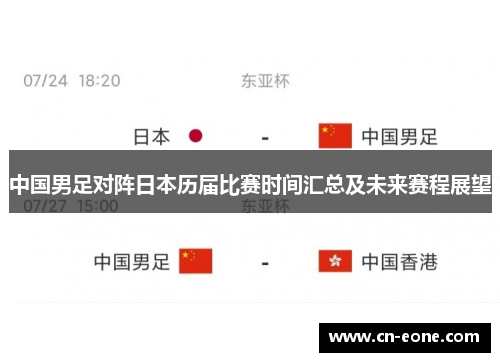 中国男足对阵日本历届比赛时间汇总及未来赛程展望